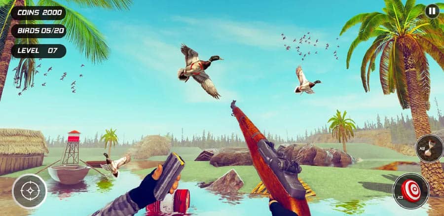 A wallpaper of Bird Hunter, one of the best hunting games for android.