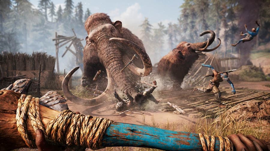 An official photo of Far Cry Primal, one of the best hunting games for PS4.