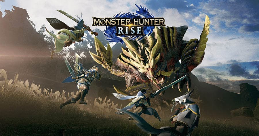 A wallpaper of Monster Hunter: Rise.