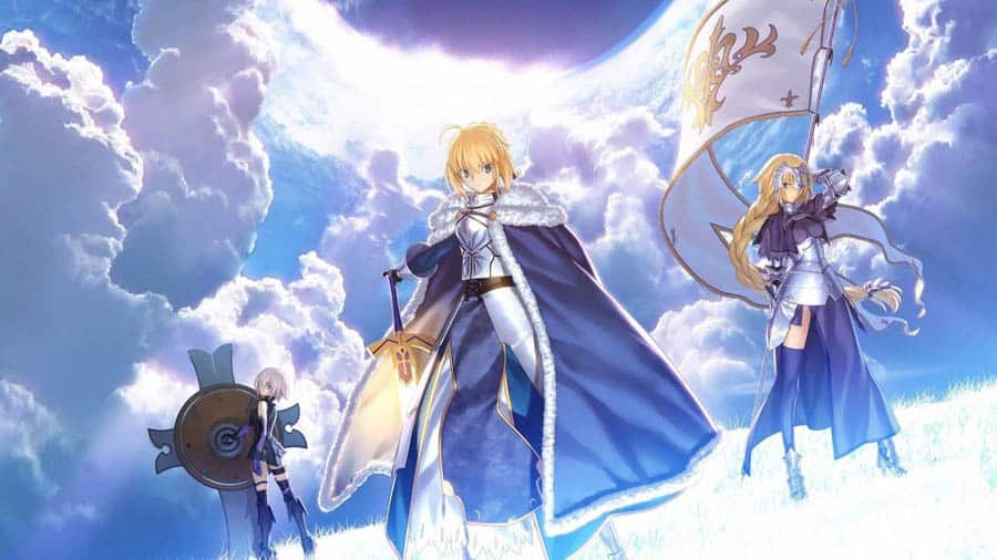 The Official Picture of Fate/Grand Order with its Characters, One of jrpg games for android.