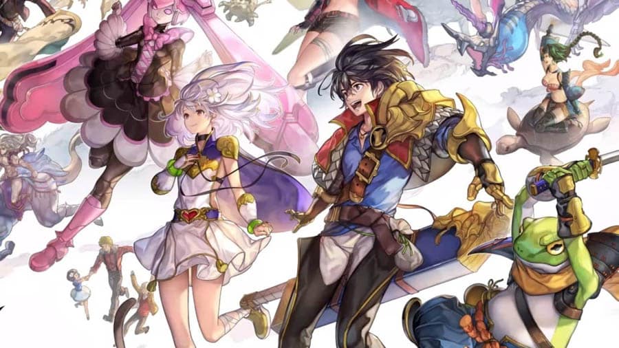 The Official Picture of Another Eden with its Characters, One of jrpg games for android.