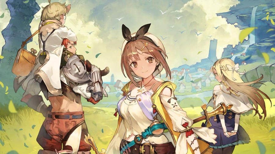 The Official Picture of Atelier Ryza: Ever Darkness & the Secret Hideout with its Characters, One of jrpg games for pc.