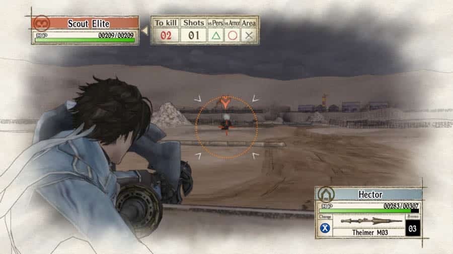 An official wallpaper of Valkyria Chronicles.