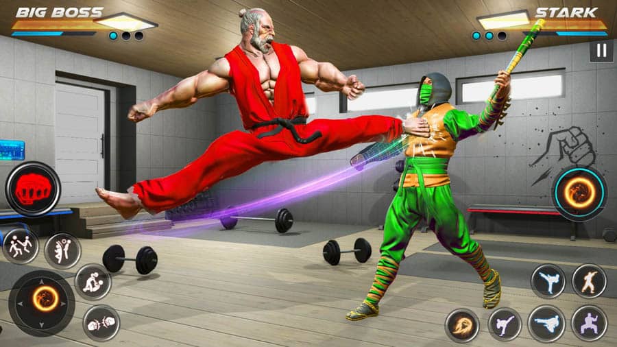 A wallpaper of Karate King Fighting, one of the best games for android.