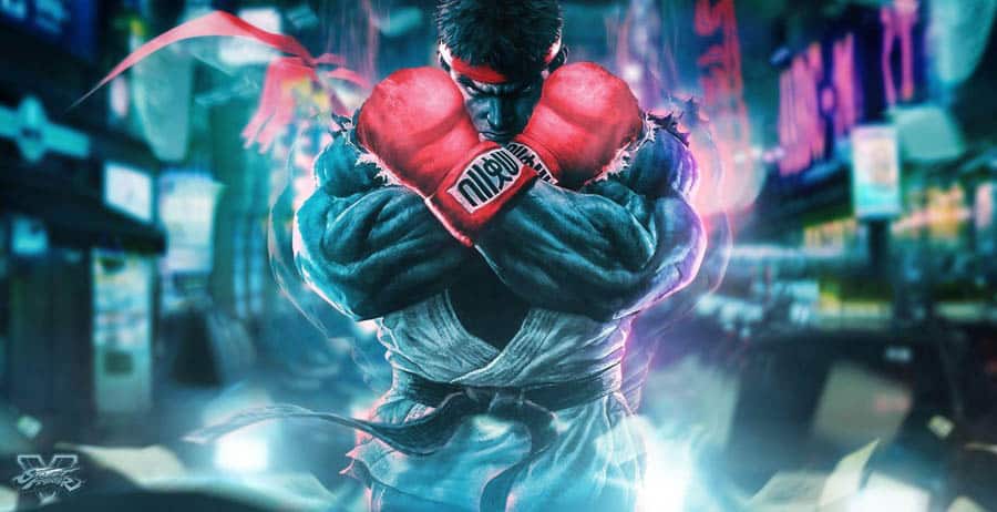 The Official Picture of Street Fighter V with Ryu, One of best karate games for pc.