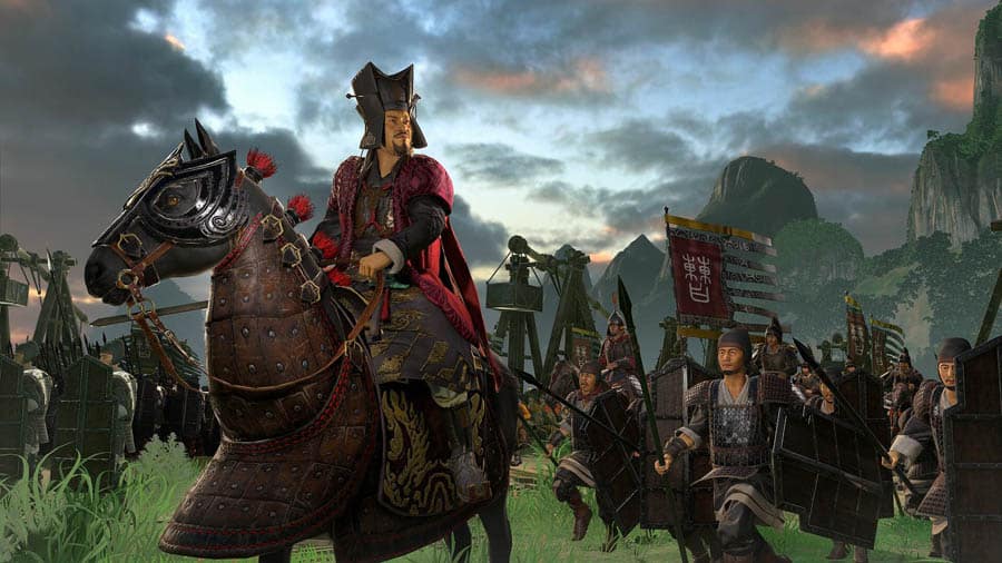 An official wallpaper of Total War: THREE KINGDOMS, one of the best kingdom games for Mac.