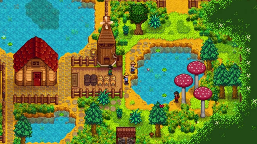 A wallpaper of Stardew Valley, one of the best kingdom games for Switch.