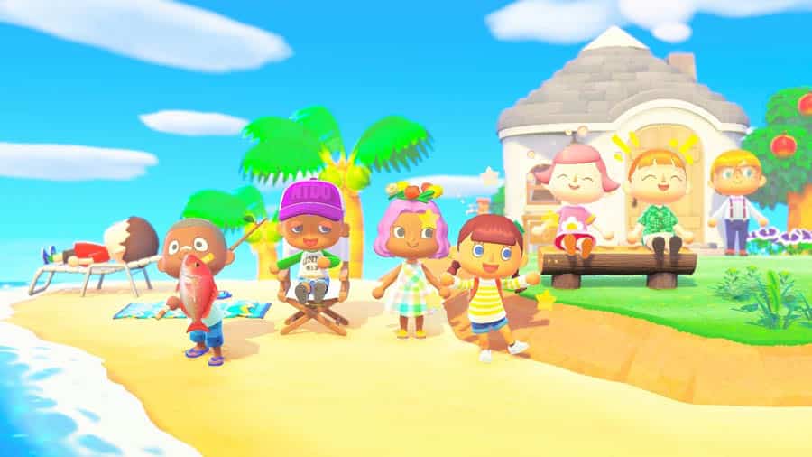 An official wallpaper of Animal Crossing: New Horizons.