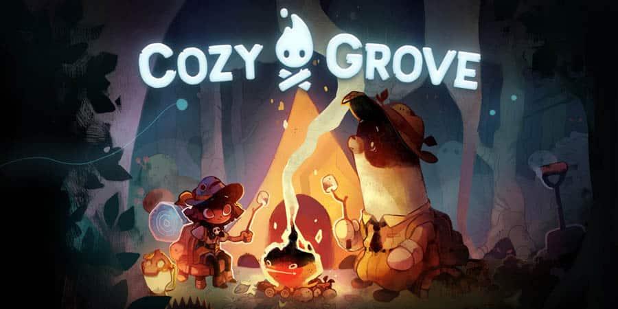 The official cover of Cozy Grove, one of the best life simulation games for Switch.