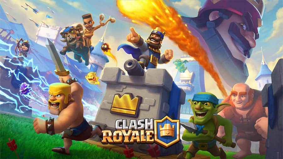 The Official Picture of Clash Royale with its characters, One of best multiplayer games for iOS.