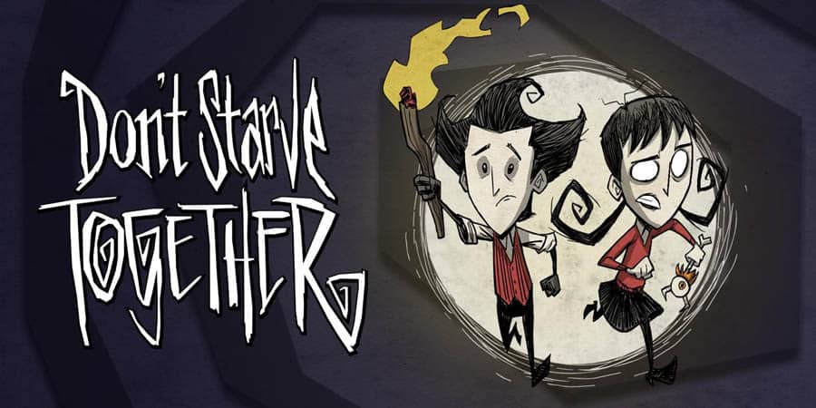 The Official Picture of Don't Starve Together with its characters, One of best multiplayer games for Mac.