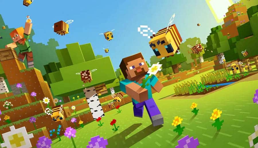 The Official Picture of Minecraft with its character, One of best multiplayer games for PC.