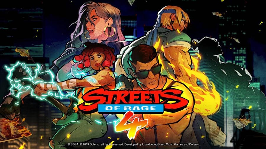 The Official Picture of Streets of Rage 4 with its characters, One of best multiplayer games for Switch.