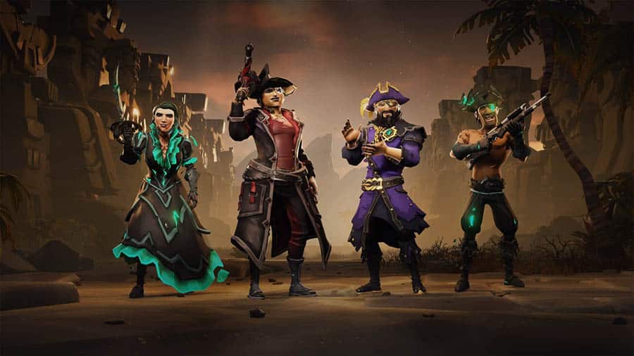 The Official Picture of Sea of Thieves with its characters One of best multiplayer games on Steam.