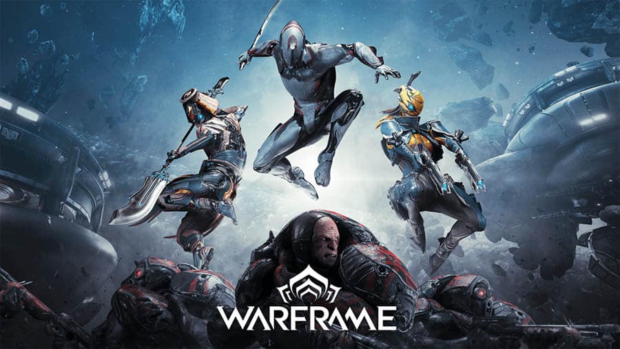 The Official Picture of Warframe with its characters, One of best multiplayer games on Steam.