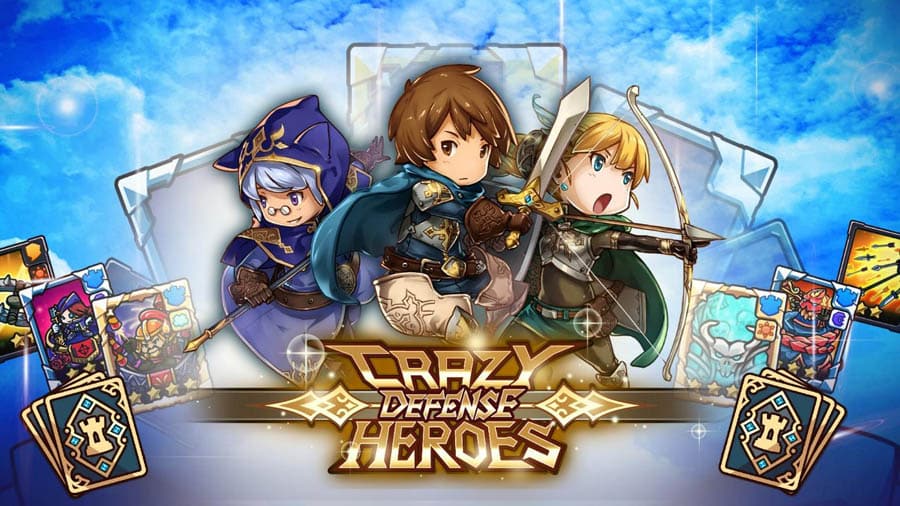 The Official Picture ofCrazy Defense Heroes with its characters, One of best nft games for android.