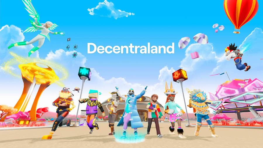 The Official Picture of Decentraland with its characters, One of best nft games for android.