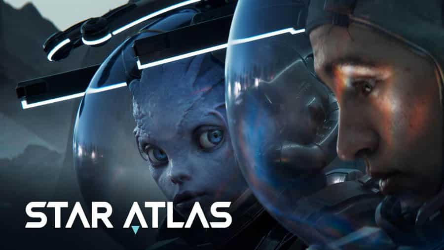 The Official Picture of Star Atlas with its characters, One of best nft games for pc.