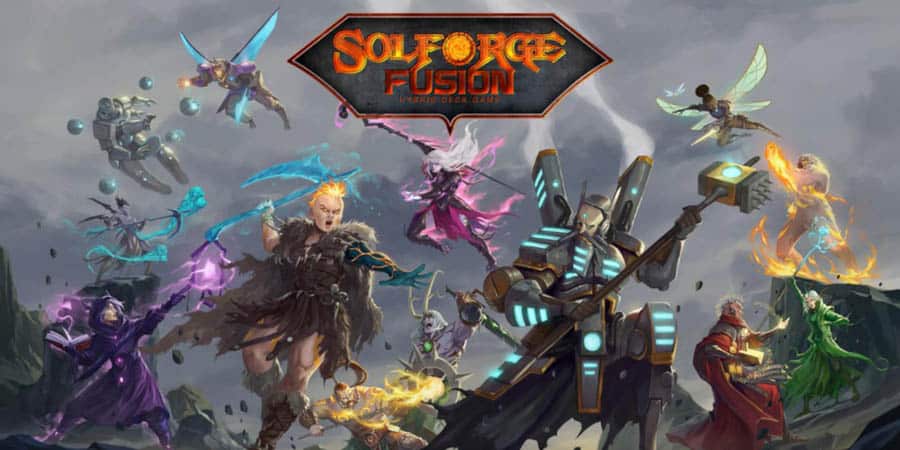 The Official Picture of Solforge Fusion with its characters, One of best nft games for steam.