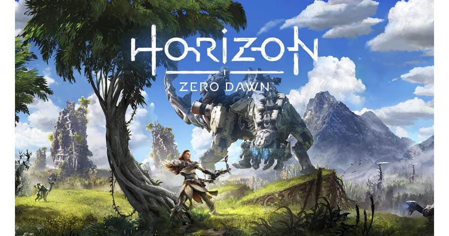 The Official Picture of Horizon Zero Dawn with Aloy, One of best open world games for ps4.