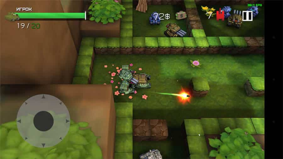 A picture of Block Tank Wars 2, one of the best tank games for android.