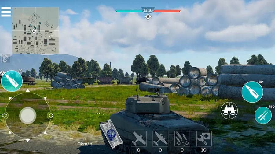 An official picture of War Thunder, one of the best tank games for android.