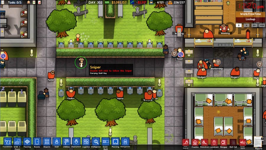 A wallpaper of Prison Architect, one of the best tycoon games for mac.