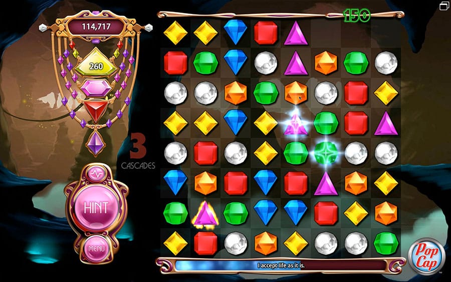 A picture of Bejeweled 3, one of the best jewel games for pc.