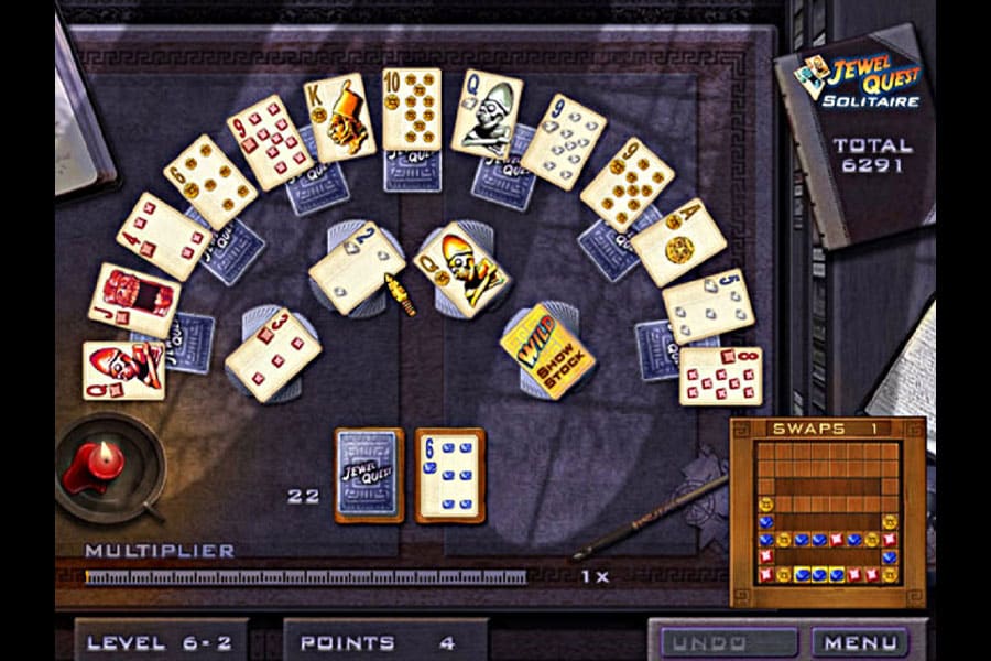 A picture of Jewel Quest Solitaire, one of the best jewel games for pc.