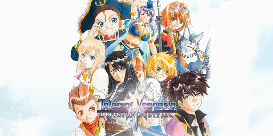 The Official Picture of Tales of Vesperia: Definitive Edition with its Characters, One of JRPG games for Switch.