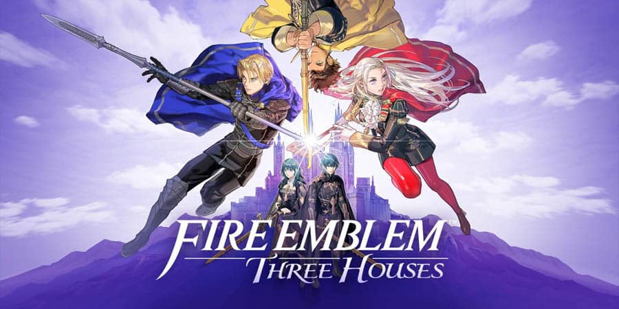 The Official Picture of Fire Emblem: Three Houses with its Characters, One of JRPG games for Switch.