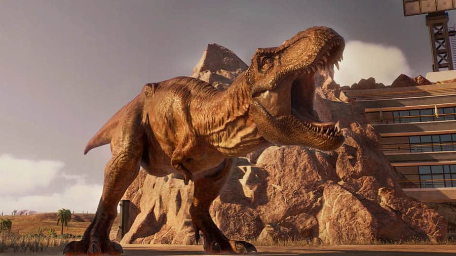 in game Picture of  Jurassıc World Evolution 2, One of life simulation games PS5.