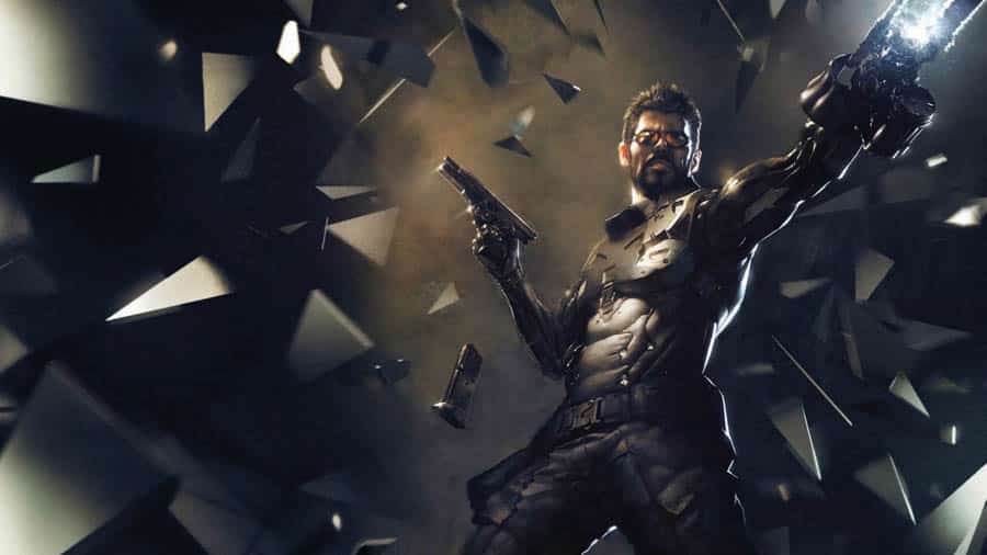 A wallpaper of Deus Ex.