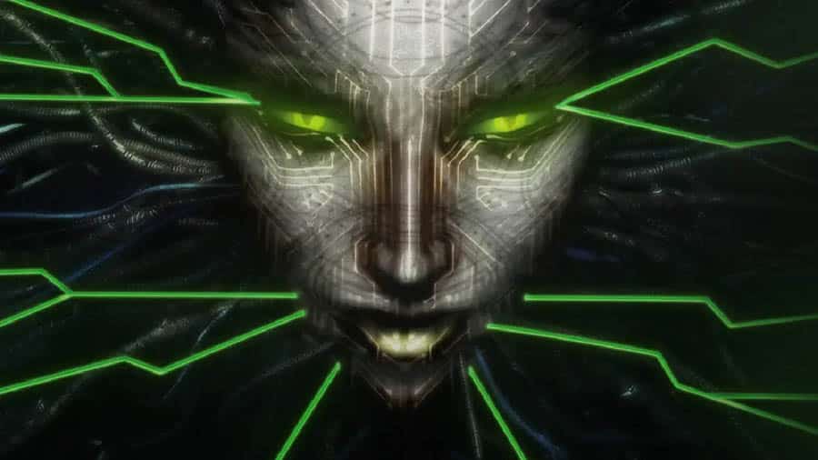 A wallpaper of System Shock 2.