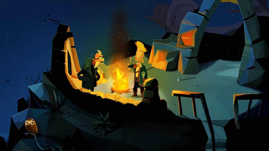 A wallpaper of Monkey Island.