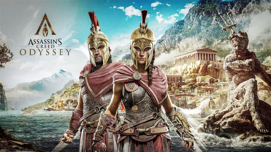 The Official Picture of Assassin’s Creed Odyssey with its characters, One of 10 PS4 Anti-Hero Games That Blur the Lines of Morality.