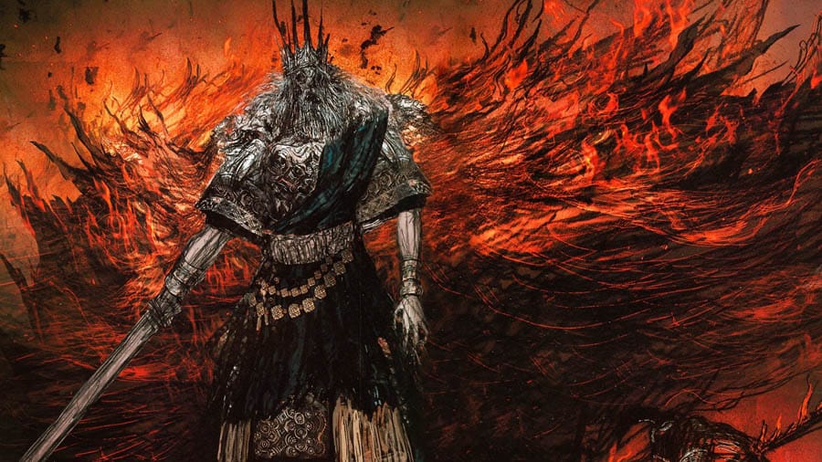 An official wallpaper of Gwyn, Lord of Cinder.