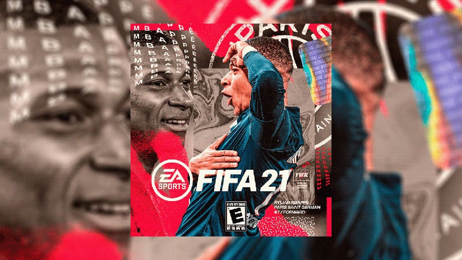 The Official Picture of FIFA 21 with Mbappé.