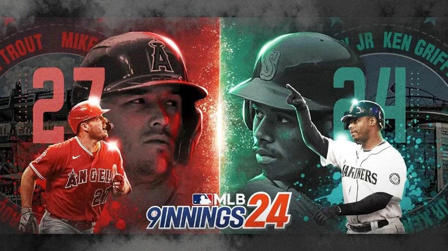 A wallpaper of MLB 9 Innings 24, one of the best baseball games for android.