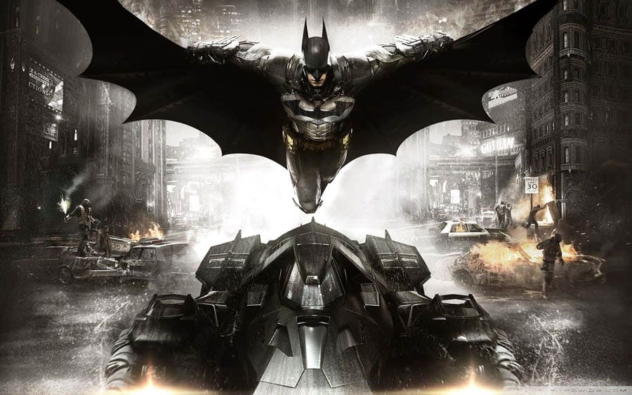 An official wallpaper of Batman: Arkham Knight.