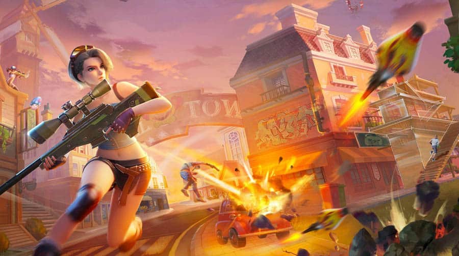 The Official Picture of Creative Destruction with its characters, One of best battle royale games for Mac.