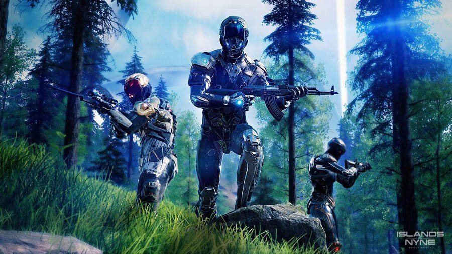 in-game Picture of Islands of Nyne with its characters, One of best battle royale games for PC.