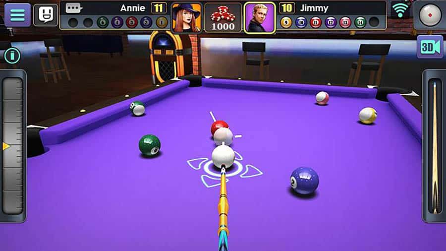 in game Picture of 3D Pool Ball, One of best billiard games for Android.