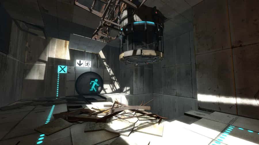 A picture of Portal 2, one of the best brain games for pc.