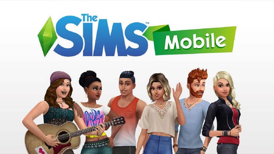 The official cover of The Sims Mobile, one of the best building games for chrombook.