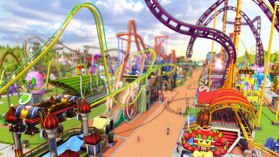 An official picture of RollerCoaster Tycoon Touch.