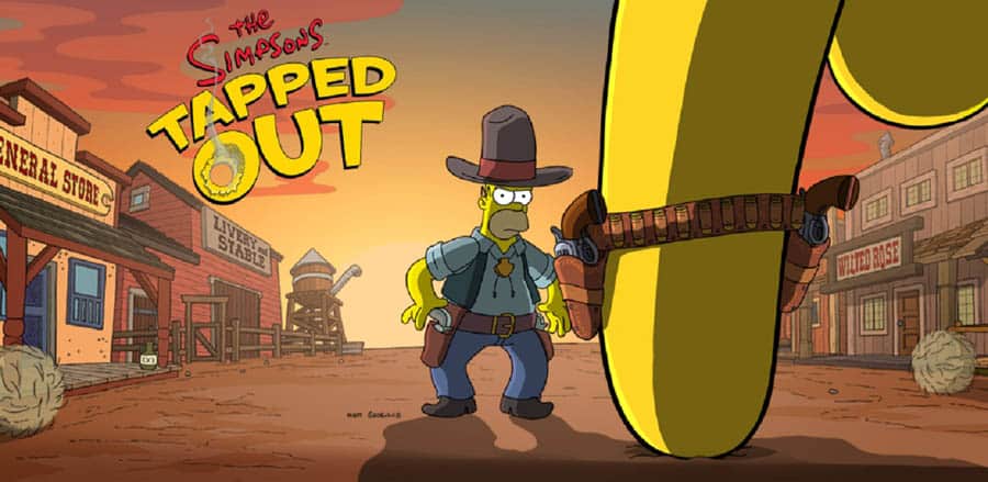 An official photo of The Simpsons: Tapped Out.