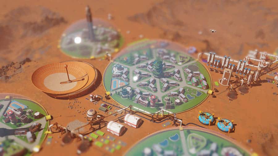 A picture of Surviving Mars, one of the best building games for Mac.