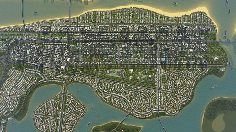 A picture of Cities: Skylines, one of the best building games for Mac.