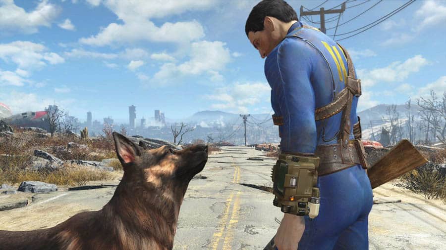 A main picture of Fallout 4, one of the best building games for Xbox.